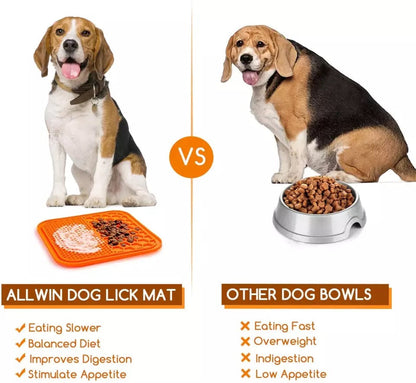 Mat For Dogs Cats Slow Food Bowls New Pet Dog Feeding Food Bowl
