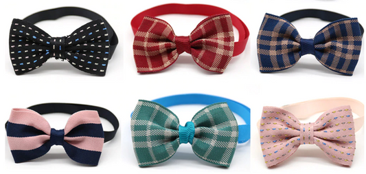 Collection of Beautiful Pet Bowties (Random Colors)