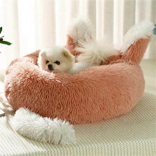 Pet Bed with Ears and Tail for Cats and Small Dogs